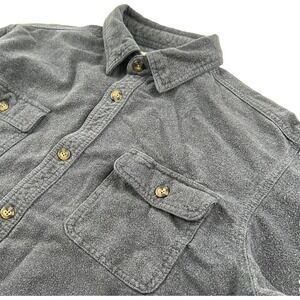 Rustic Ridge Thick Chamois Shirt Mens X-Large gray Cotton Flannel‎ Shacket XL